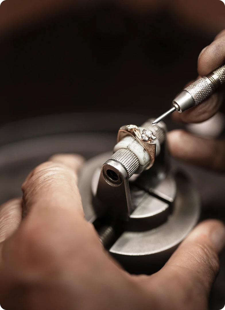 Artisan crafting jewelry